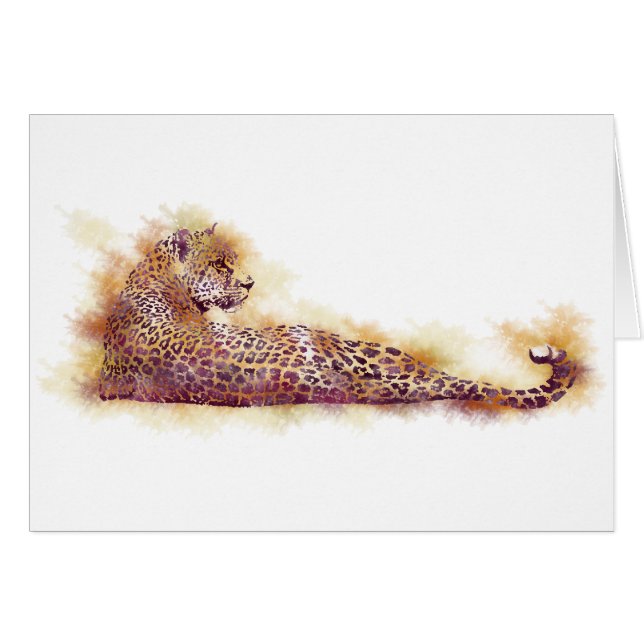 Watercolor Leopard (Front Horizontal)