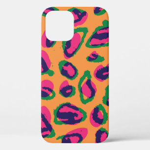 Watercolor leopard animal print illustration patte iPhone 12 case