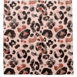 Watercolor leopard animal print pattern