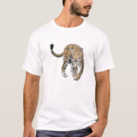 watercolor leopard jungle cat painted animal green