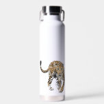 watercolor leopard jungle cat painted animal green water bottle<br><div class="desc">Watercolor painting of a leopard...  my spirit animal!</div>