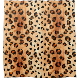 Watercolor Leopard Print: Exotic Fur Texture