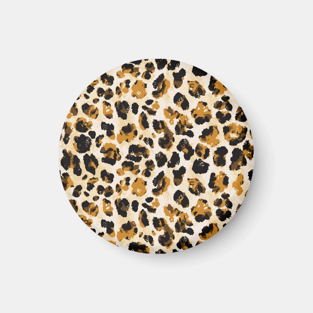 Watercolor leopard skin, tie-dye gradient. magnet (Front)