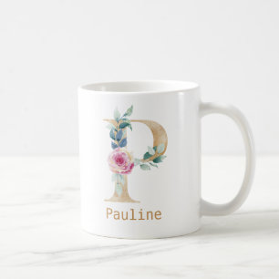Watercolor letter P Coffee Mug