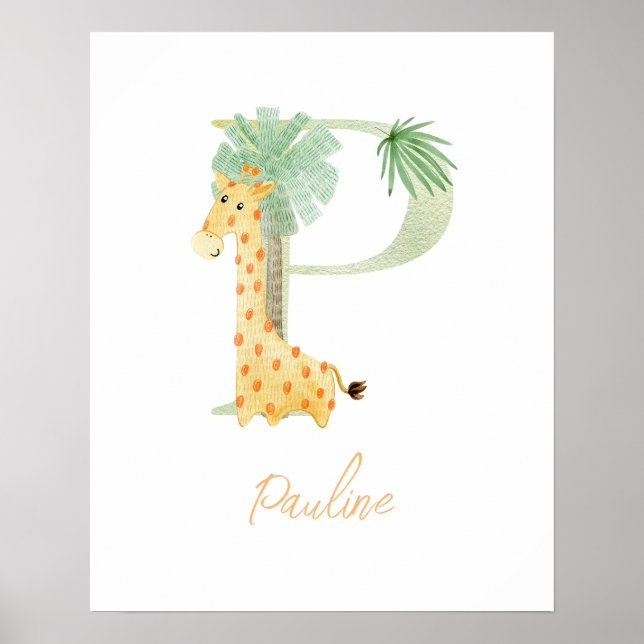 Watercolor letter P Poster (Front)