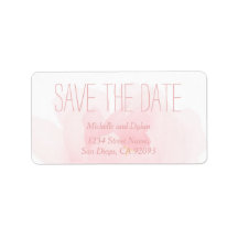 Watercolor Light Pink Peony Wedding Save the Date