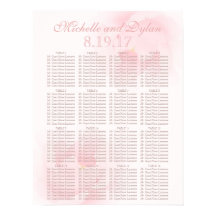 Watercolor Light Pink Peony Wedding Seating Chart