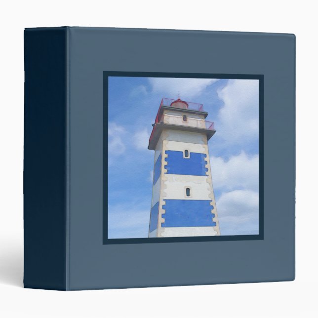 Watercolor lighthouse binder (Front/Spine)