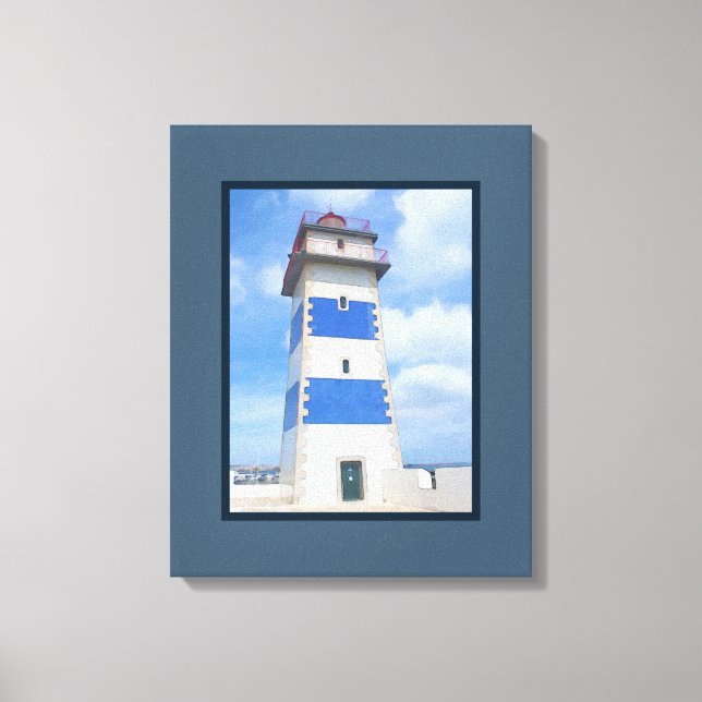 Watercolor lighthouse canvas print (Front)