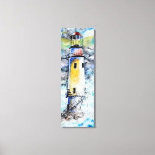 Watercolor - Lighthouse Canvas Print