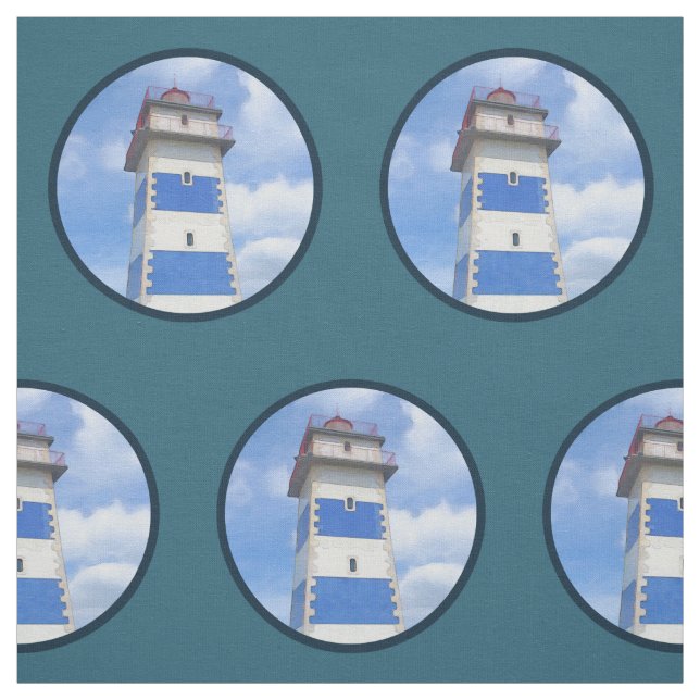 Watercolor lighthouse fabric (Swatch)