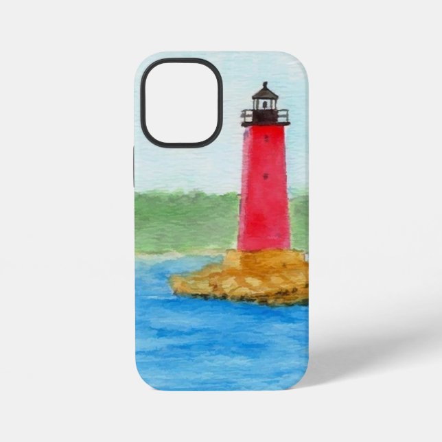 Watercolor Lighthouse iPhone Case (Back)