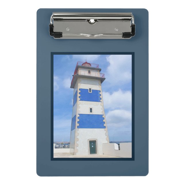 Watercolor lighthouse mini clipboard (Front)