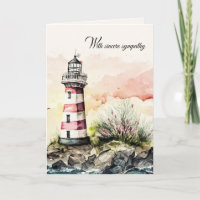 Watercolor Lighthouse Painting Sympathy