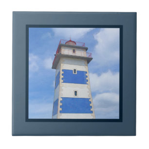 Watercolor lighthouse tile