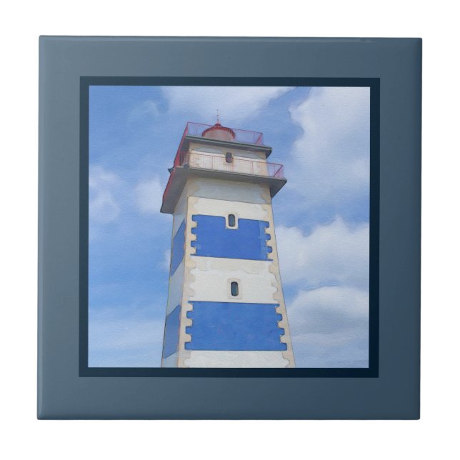 Watercolor lighthouse tile (Front)
