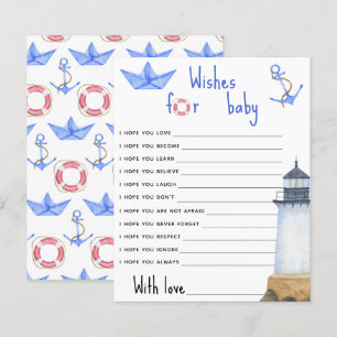Watercolor Lighthouse - Wishes for baby