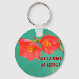Watercolor-like Sakura Blossom Keychain