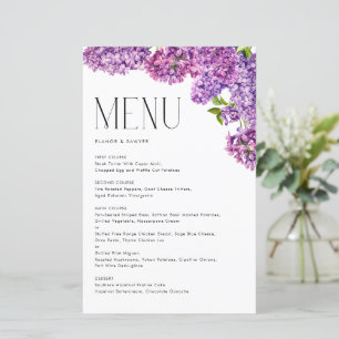 Watercolor Lilac Flowers Botanical Wedding
