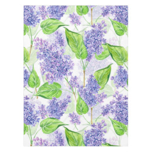 Watercolor lilac flowers tablecloth