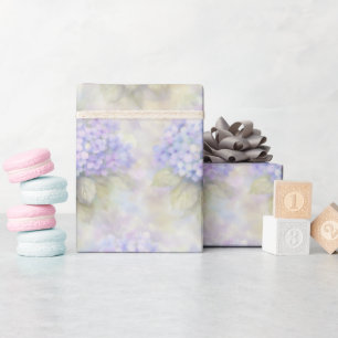 Watercolor Lilac Hydrangea Floral Wrapping Paper