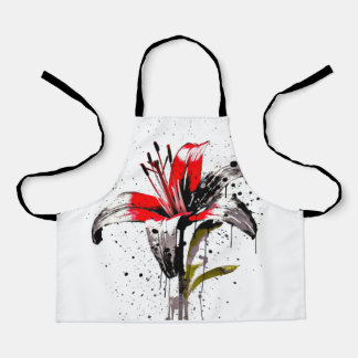 Watercolor Lily Apron