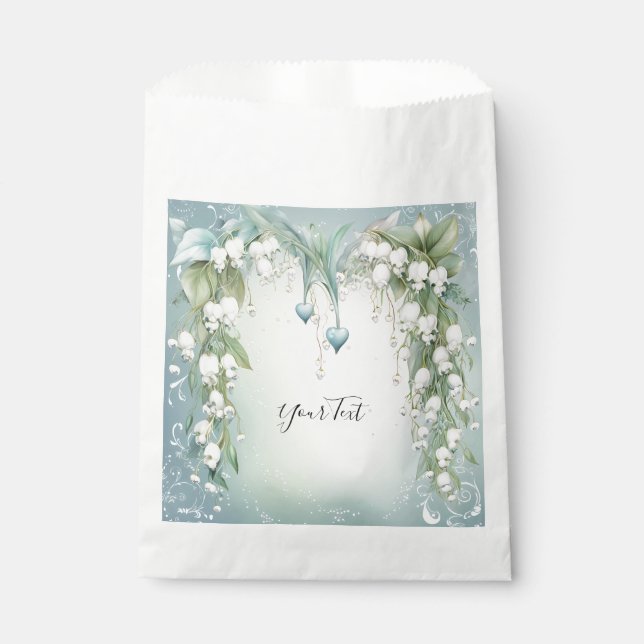 Watercolor Lily of the Valley Favour Bag (Front)