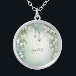 Watercolor Lily of the Valley Necklace<br><div class="desc">Beautiful Watercolor Lily of the Valley Necklace</div>