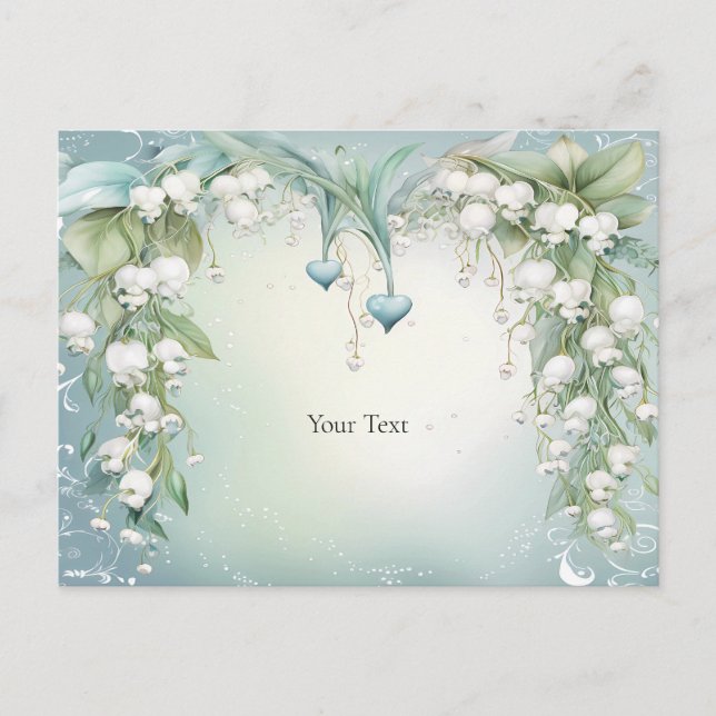 Watercolor Lily of the Valley Postcard (Front)