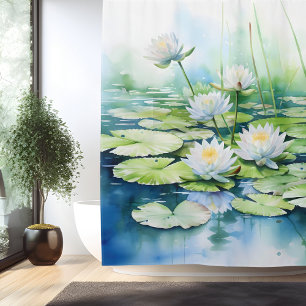 Watercolor Lily Pond Serenity