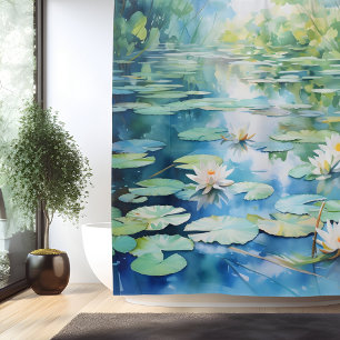 Watercolor Lily Pond Serenity