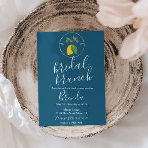 Watercolor Limoncillo Lime Lemon Bridal Shower B Invitation