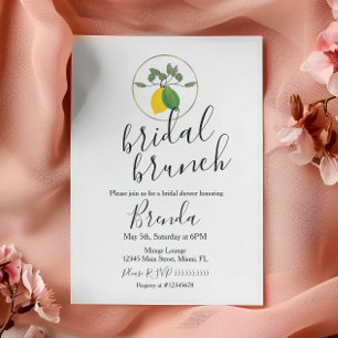 Watercolor Limoncillo Lime Lemon Bridal Shower Inv Invitation
