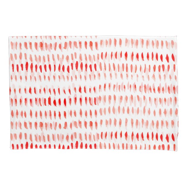 Watercolor lineart: red grunge pattern. pillowcase (Front)