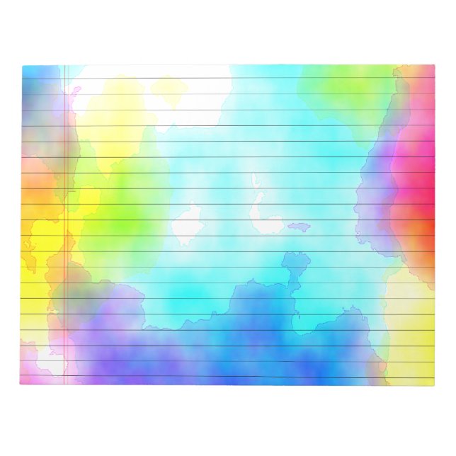 Watercolor Lined Notepad (Front)
