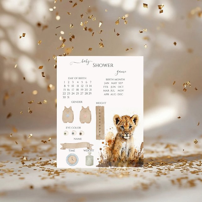 Watercolor Lion King`s Baby Shower Game (Creator Uploaded)