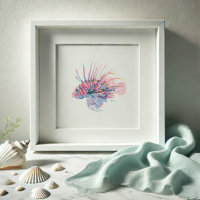 Watercolor Lionfish Art