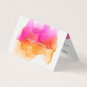 Watercolor Lip Product Distributor Tips & Tricks Business Card
