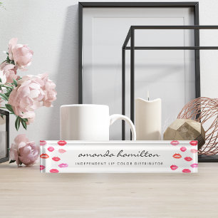 Watercolor Lips Nameplate