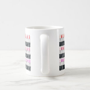 Watercolor lipsticks coffee mug
