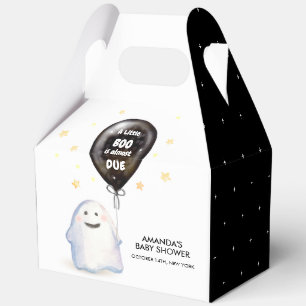 Watercolor Little Boo Balloon Baby Shower Favor Box