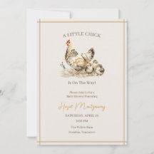Watercolor Little Chick Baby Shower