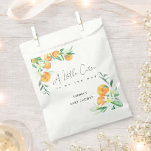 Watercolor Little cutie is on the way baby shower Favour Bag