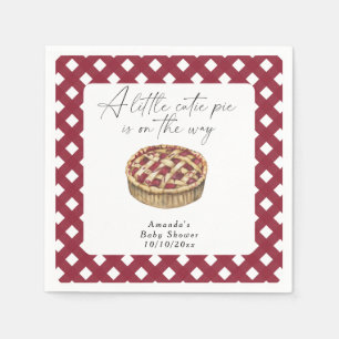 Watercolor little cutie pie baby shower napkin