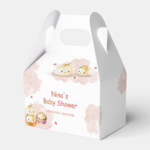 Watercolor Little Dumpling Mushroom Baby Shower Favor Box