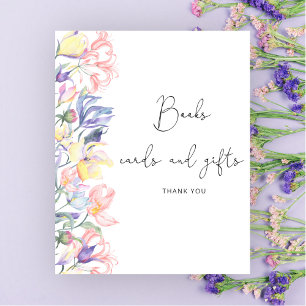 Watercolor little flower books cards and gifts  poster
