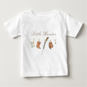 Watercolor Little Hunter Baby Shower T-Shirt