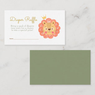 Watercolor little lion Diaper Raffle Enclosure