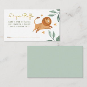 Watercolor little lion Diaper Raffle Enclosure