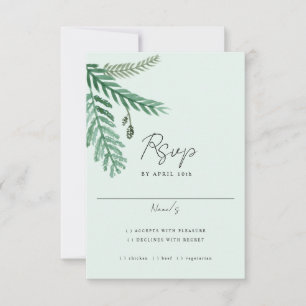 Watercolor Little Palm RSVP card